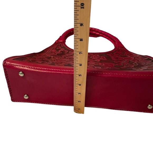Origenes by David Luna Handbag-Tooled Red
Leather with Darker tooled accents. - Picture 7 of 10